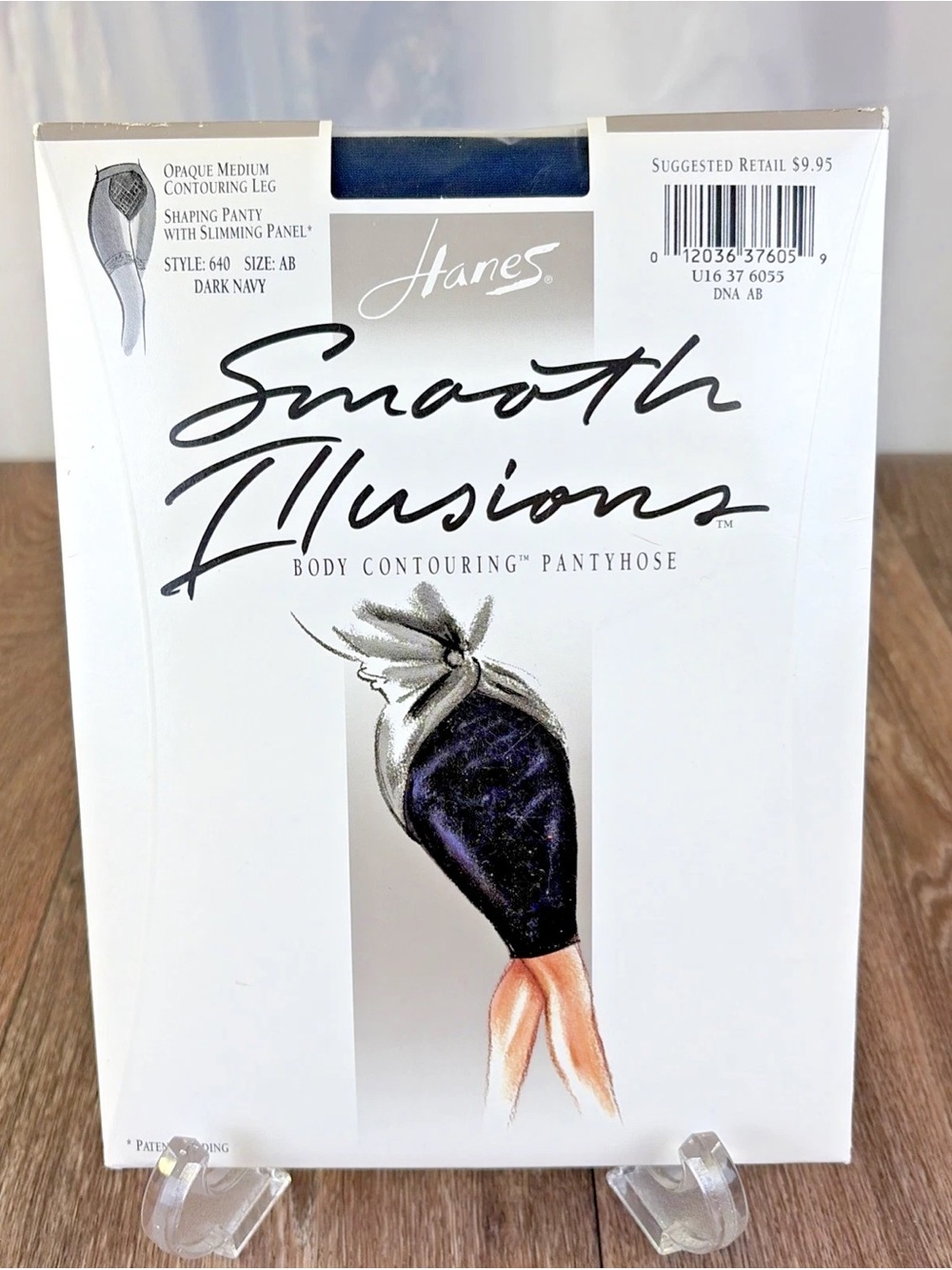 Hanes Smooth Illusions Body Contouring Pantyhose Size AB Dark Navy Opaque 640